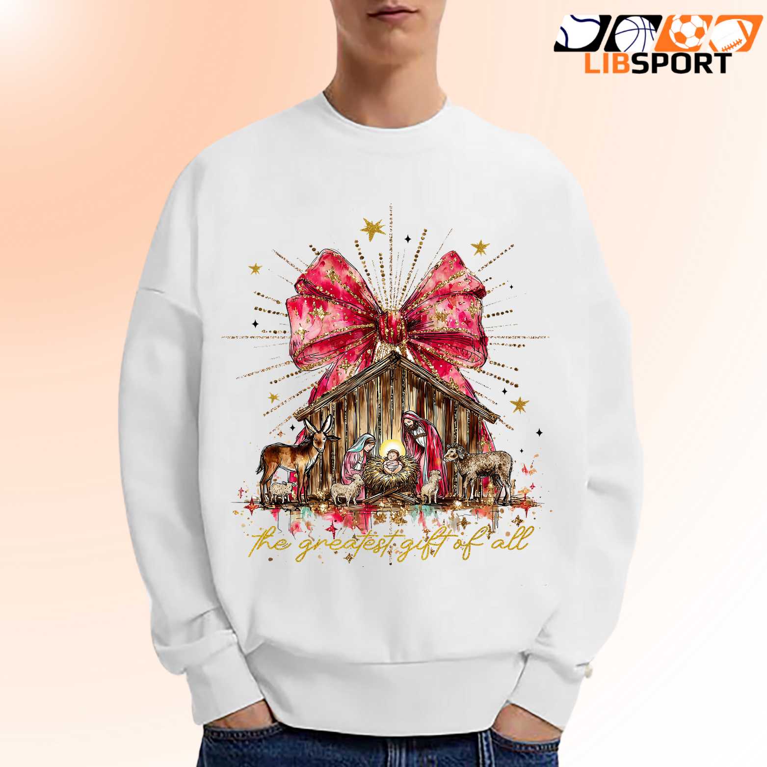 Preppy Christian Nativity Scene Shirt, Greatest Gift Of All Christmas Tee, Unisex T-Shirt